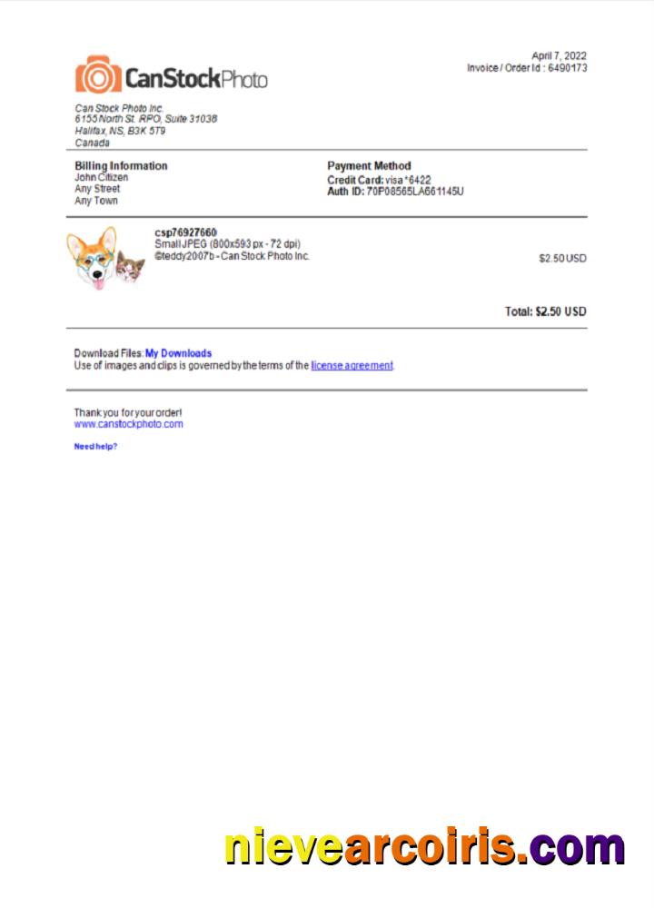 USA Canada Can Stock Photo invoice